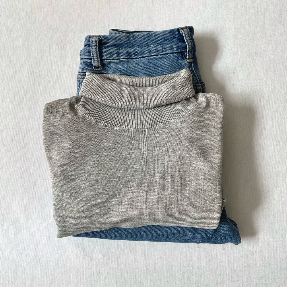 H&M Basics Grey Turtleneck